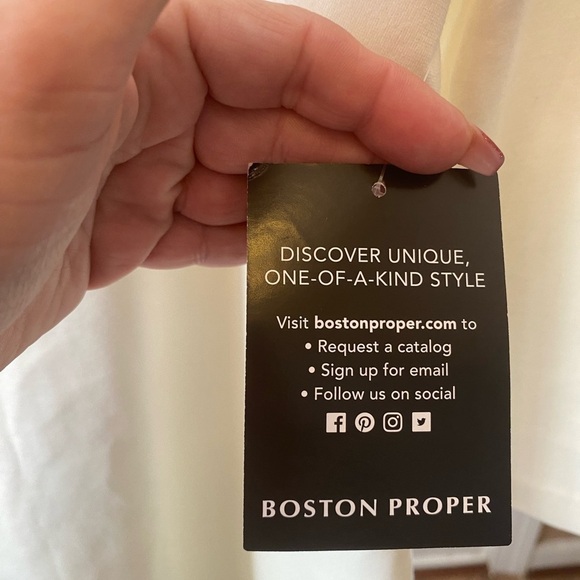 NWT BOSTON PROPER OFF WHITE DRESS SIZE 10 SEE MEASUREMENTS - Picture 6 of 8